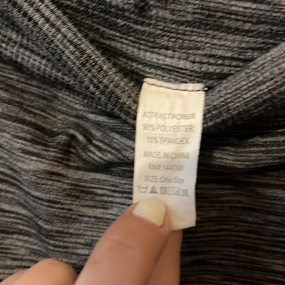 Stripped Fleece Gray Leggings - Picture 2 of 2